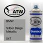 Preview: BMW, Silber Beige Metallic, 047: 400ml Sprühdose, von ATW Autoteile West.